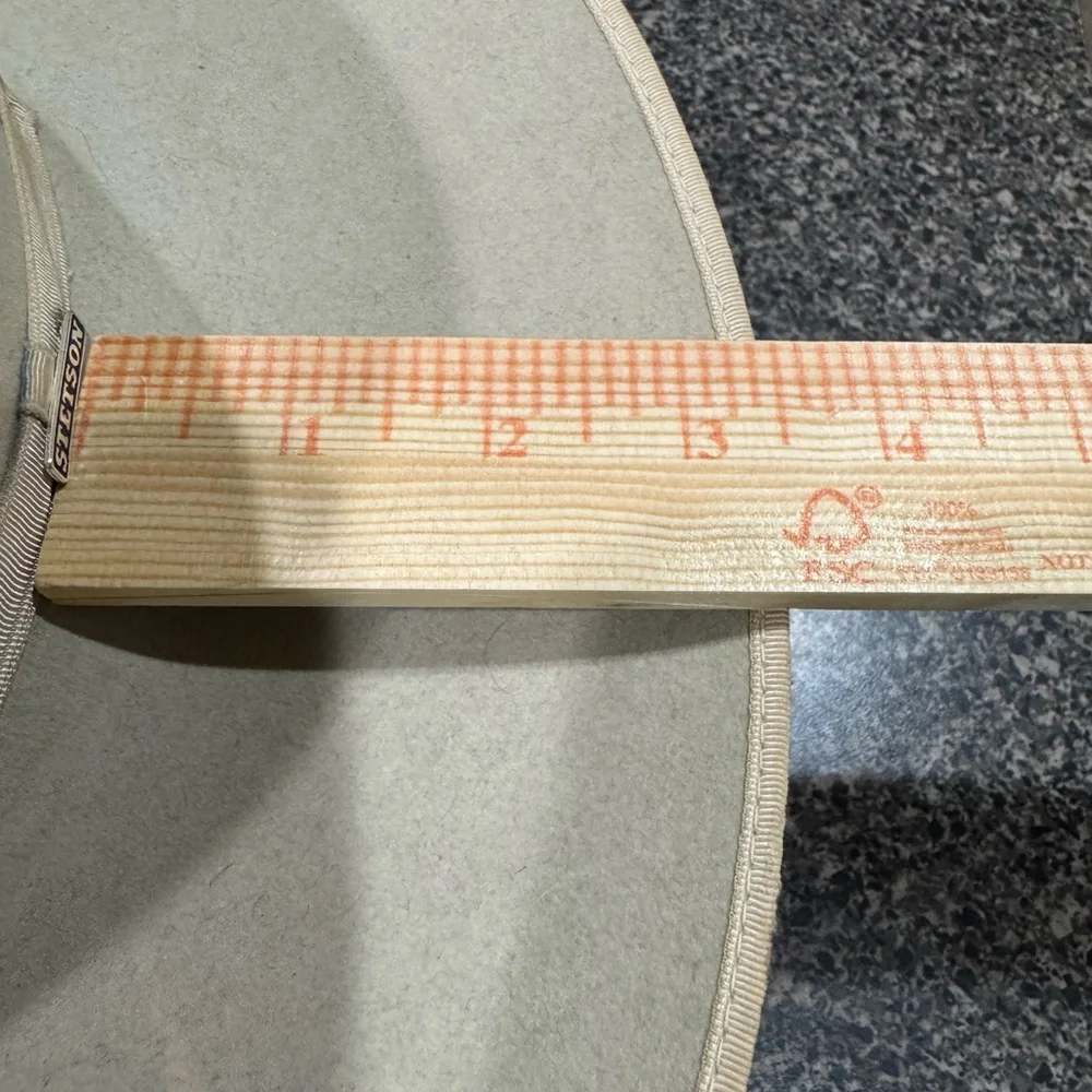 Stetson 8X silverbelly Wide Brim Hat size 7 1/8 (fits more like a 7) small flaws - Picture 12 of 12